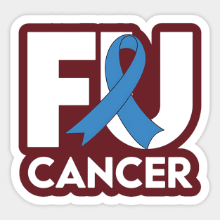 Fuck Cancer Survivor Colon Cancer Awareness Sticker